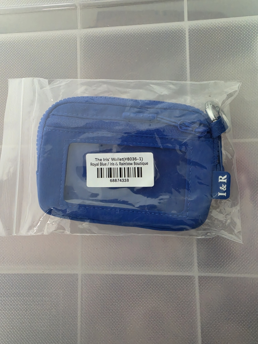 Royal Blue Card Wallet with Zipper